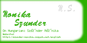 monika szunder business card